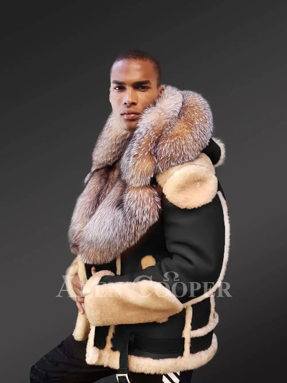 Real Shearling Coat for Men - Image 5