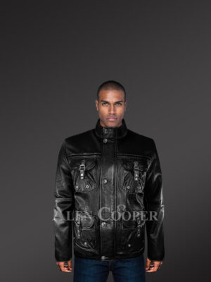 Men’s Black Parka with Box Pockets