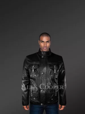 Men’s Black Parka with Box Pockets