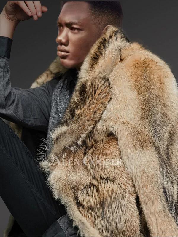 Mens Coyote Fur Jacket to Look Spectacular at Any Time - Image 2