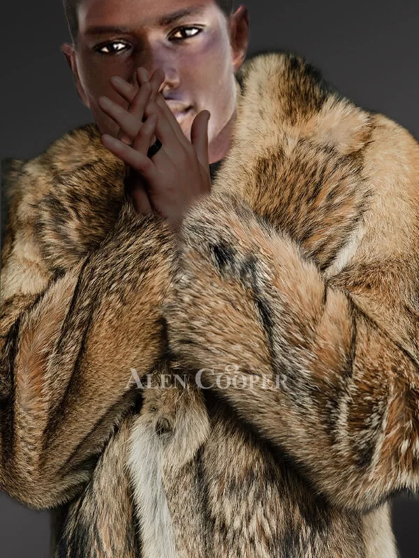 Mens Coyote Fur Jacket to Look Spectacular at Any Time - Image 4