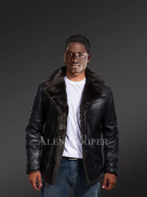 Shearling Fox Fur Coat for Men