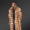 Mens Fox Fur Long Coat