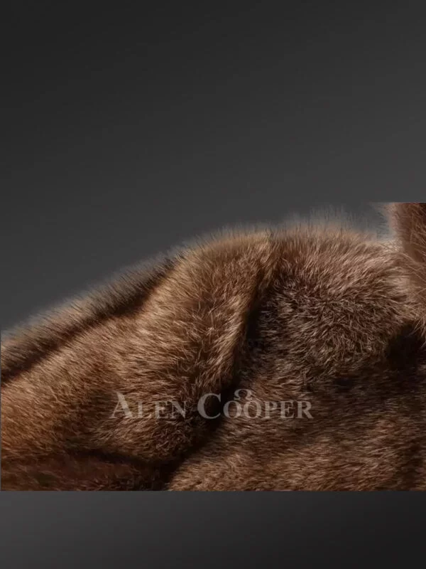 Men Fullskin Mink Fur Coat - Image 8