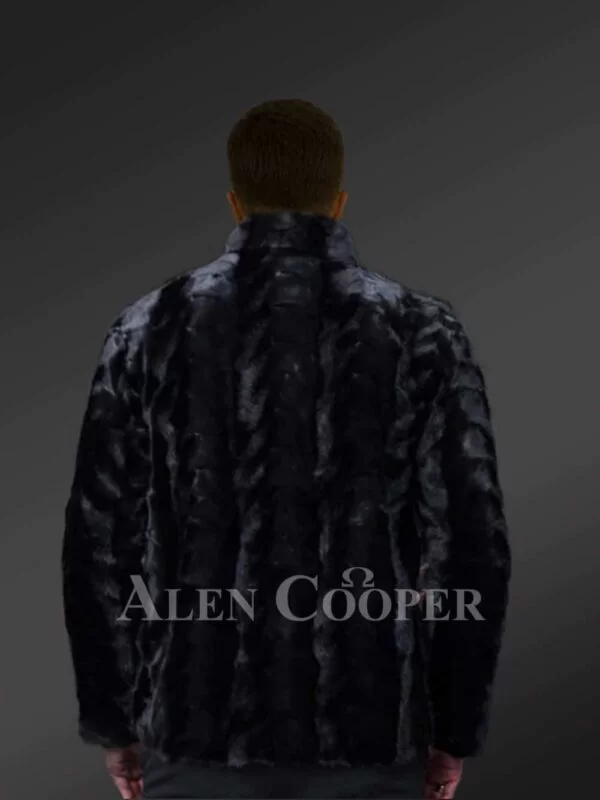 Black Mink Jacket for Men - Image 4