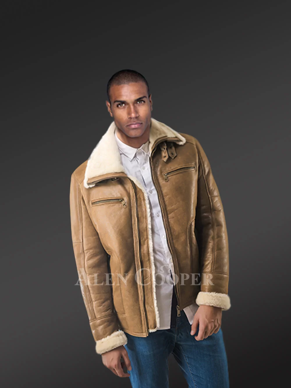 Bomber sheepskin deals jacket