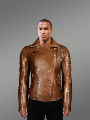 Men’s Italian Leather Moto Biker Jacket