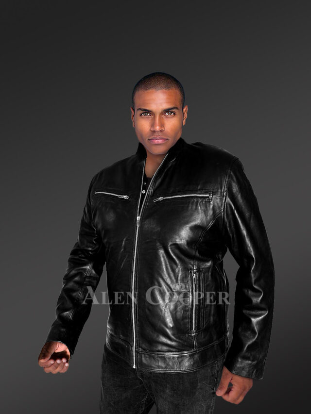 Mens Moto Leather Jacket