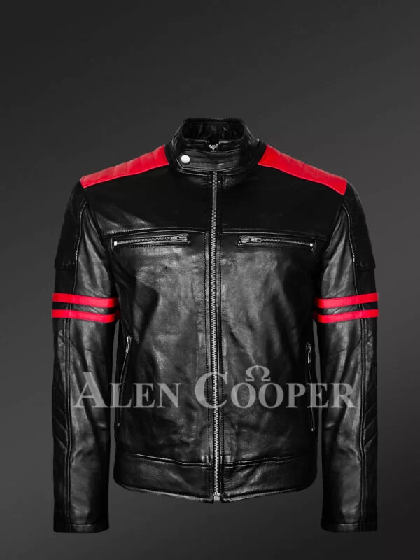 Motorcycle Leather Jacket for Men - Image 2