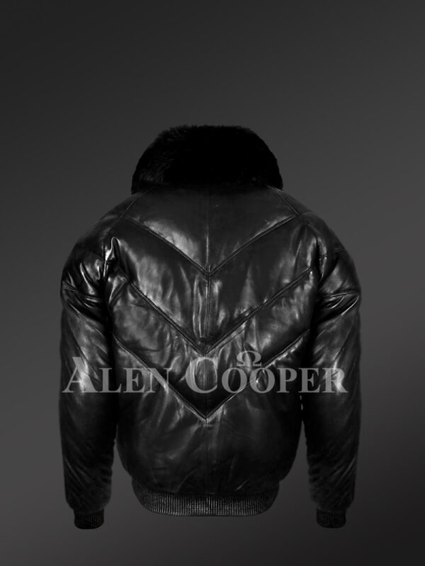 Men Leather Bomber