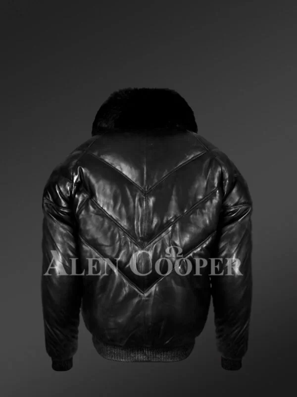 Men Leather Bomber