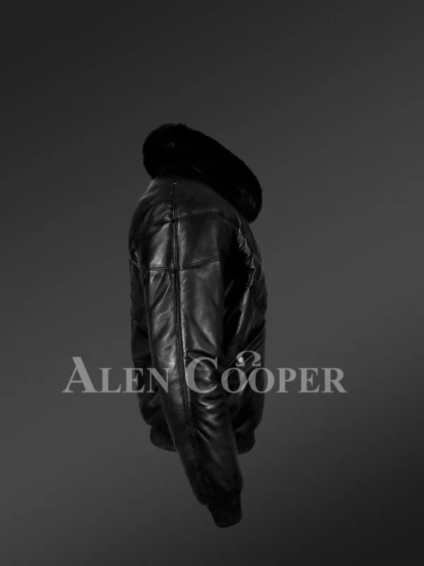 Men Leather Bomber