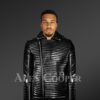 Men’s Quilted Black Leather Motorcycle Jacket