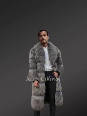 Men’s Raccoon Fur Long Coat