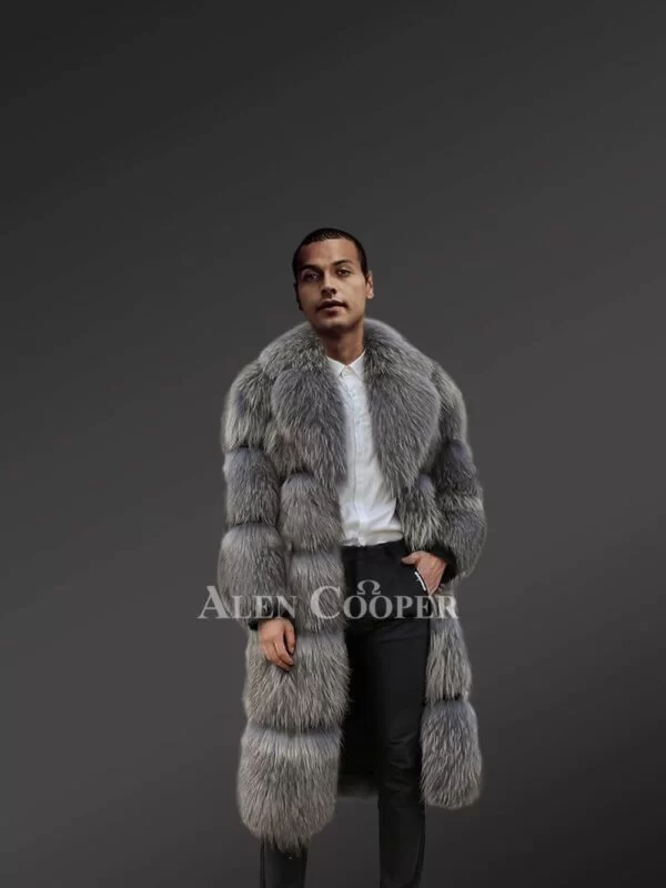 Men’s Raccoon Fur Long Coat