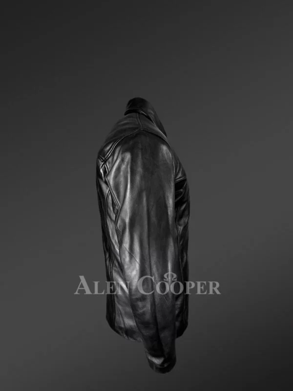 Mens Black Lambskin Leather Jacket – Charismatic Looks with a Touch of Comfort - Image 2