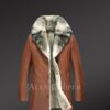 Men’s Stylish Genuine Lambskin Winter Coat in Brown