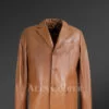 Tan Dressy Leather Jacket