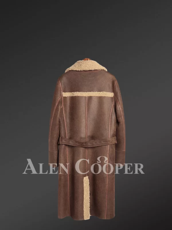 Long Sheepskin Shearling Coat - Image 5