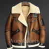 shearling b3 bomber jacket for men