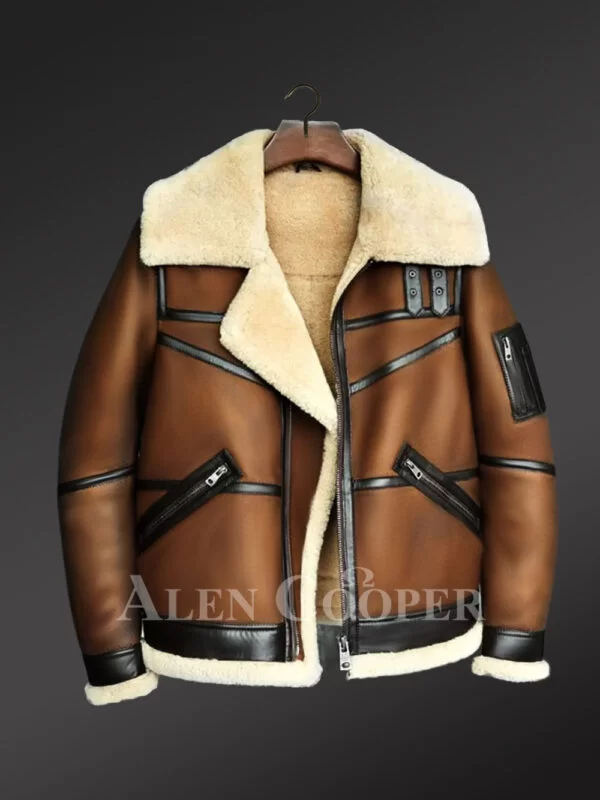 shearling b3 bomber jacket for men