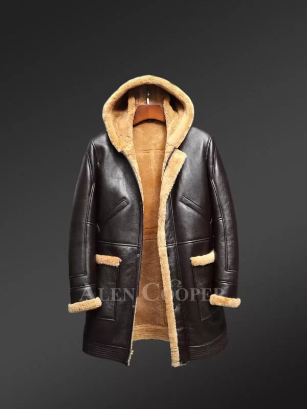 Mens dark brown authentic shearling coats to boost your appeal