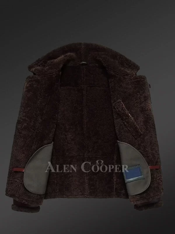 Men’s Authentic Shearling Jacket Flawlessly Designed - Image 5