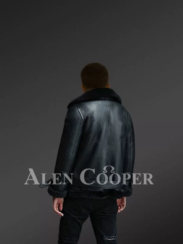 Men’s Genuine Shearling Jackets in Black to Redefine Your Appeal - Image 5