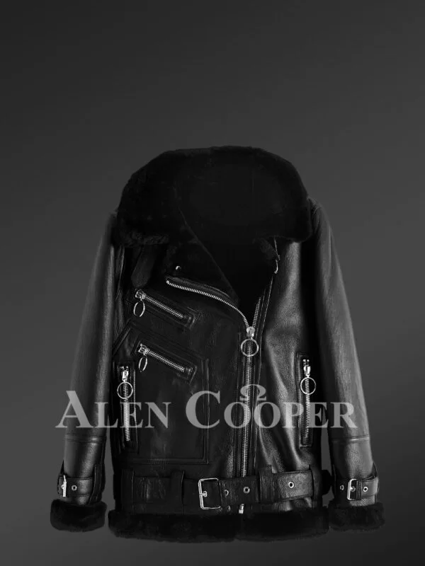 Men’s Genuine Shearling Jackets in Black to Redefine Your Appeal - Image 6