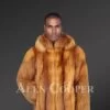Real fox fur coat