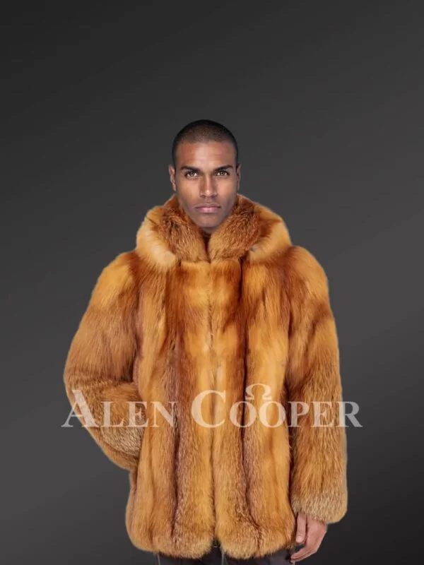 Real fox fur coat with superior warmth