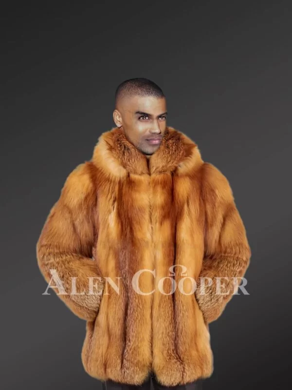 Fox Fur Coat with Hood and Collar – A Perfect Winter Outfit - Image 2