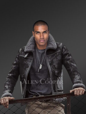 Men’s original shearling coats in black for style and sophistication