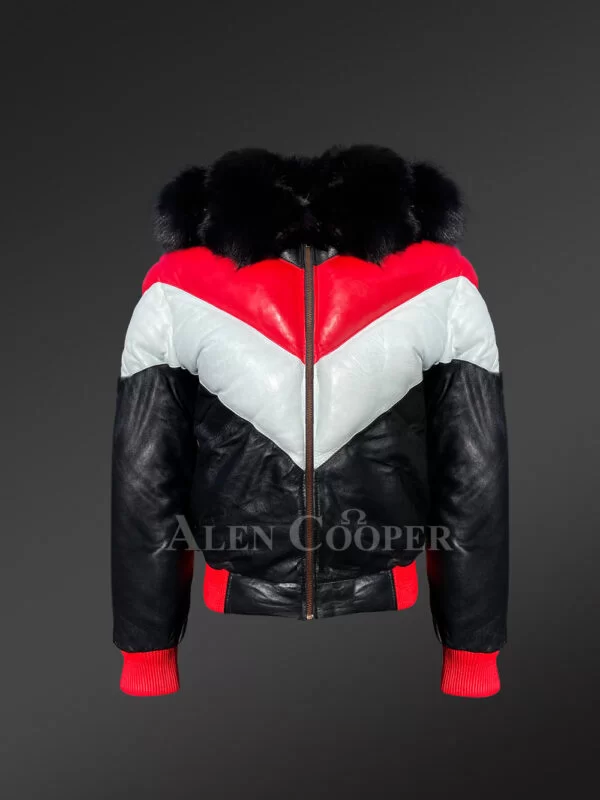 V bomber leather jackets
