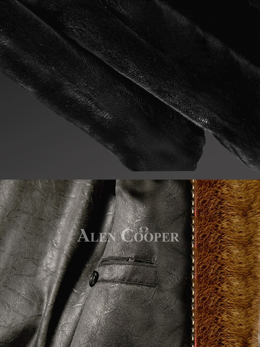 Full Skin Mink Fur Coat for Men with Striking Collar and Lapel - Image 8