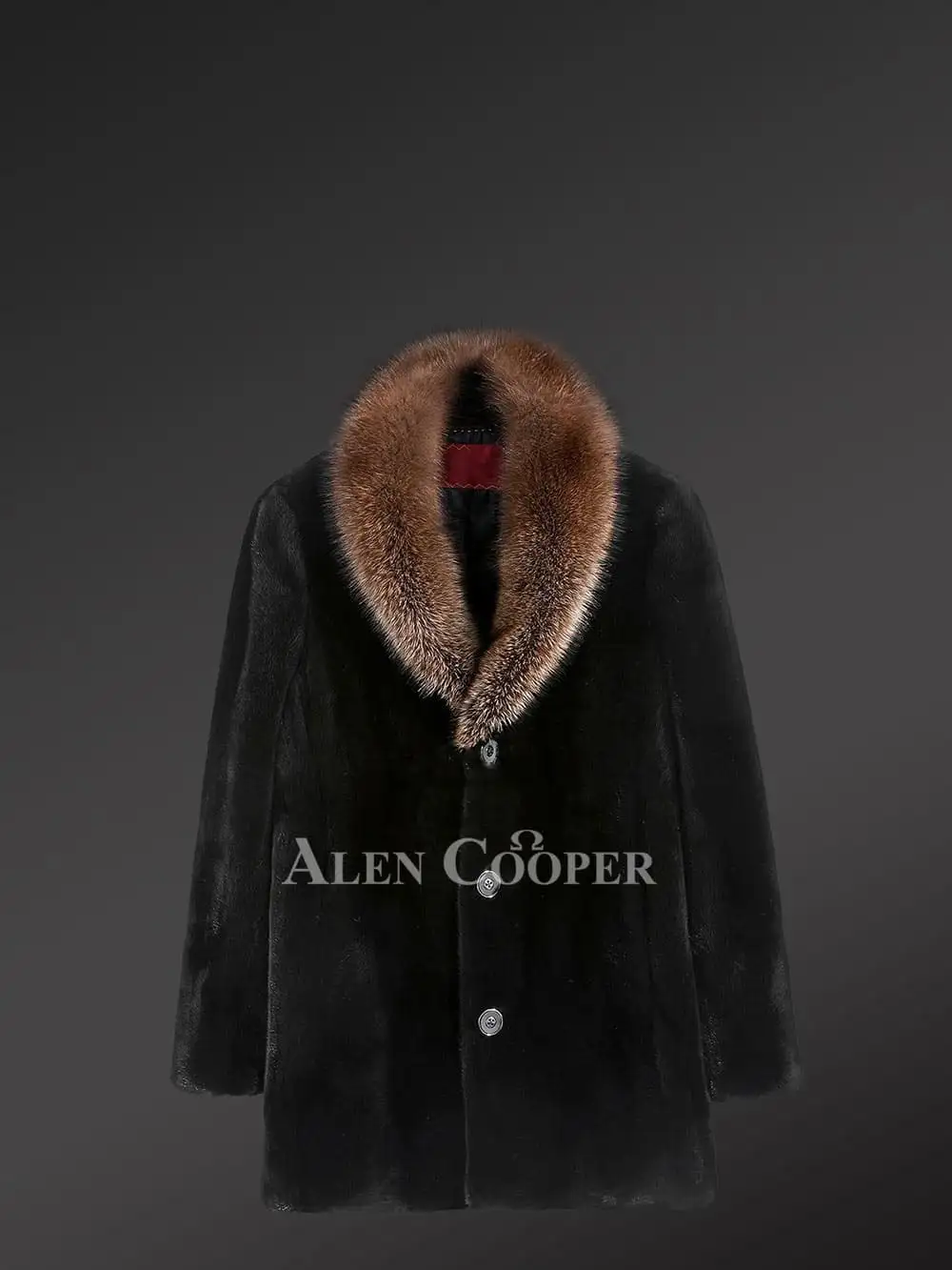 Full Skin Mink Fur Coat for Men with Striking Collar and Lapel - Image 7