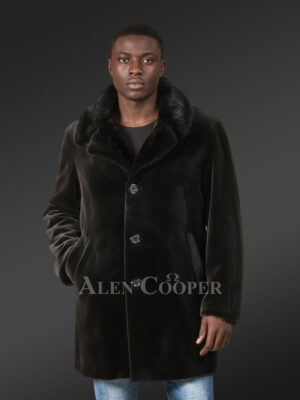 Mink Fur Jacket with English Collar