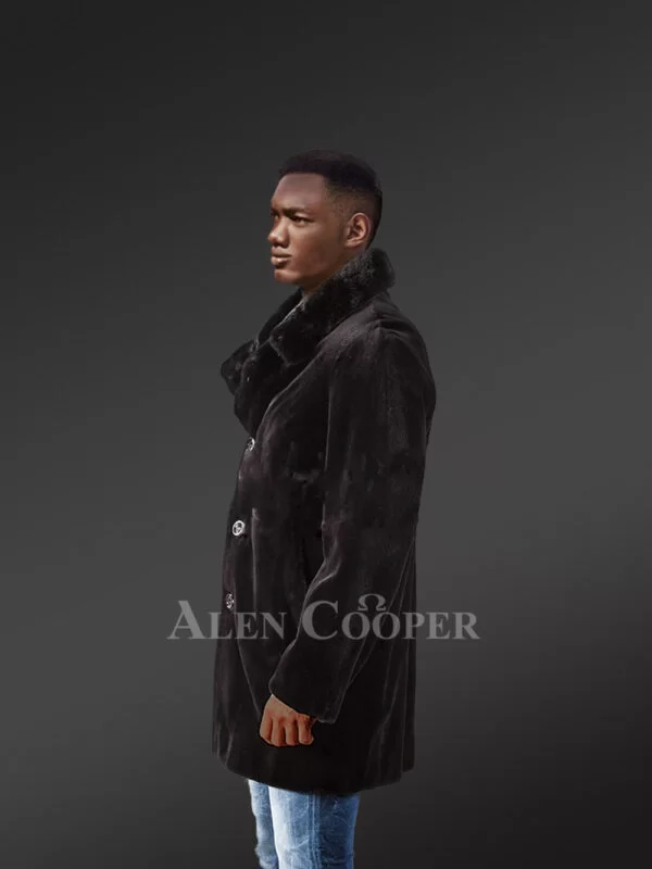 Mink Fur Jacket with English Collar - Image 2