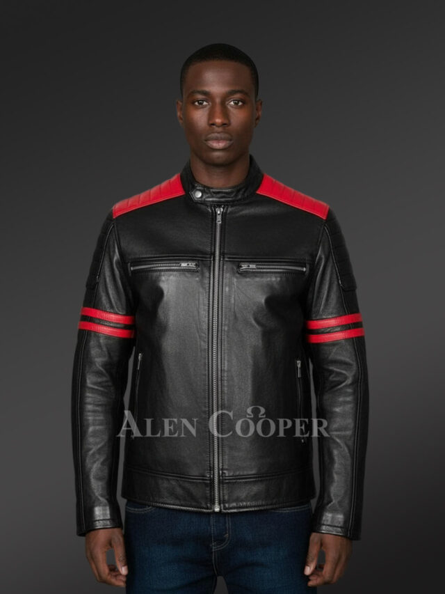 Motorcycle Leather Jacket for Men