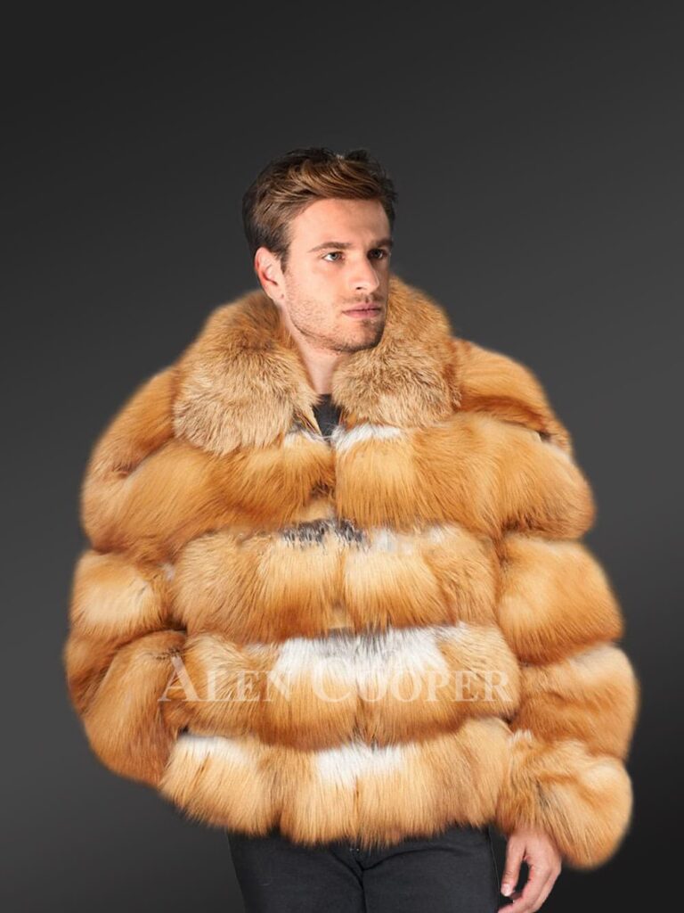 genuine fox fur paragraph warm winter coat