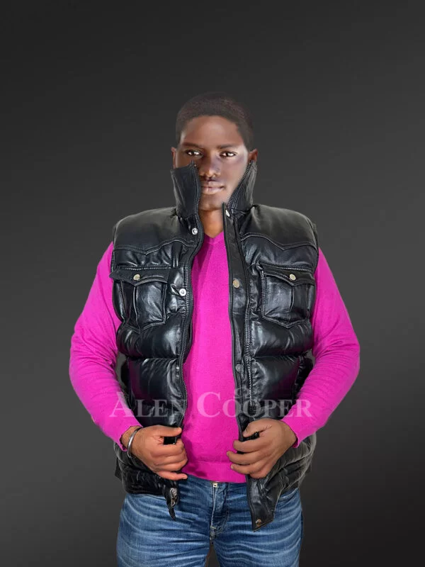 Men's sleeveless puffer sales vest