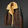 Real Sheepskin Shearling Coat with Out Water Mark
