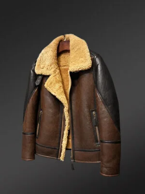 Real Sheepskin Shearling Coat with Out Water Mark