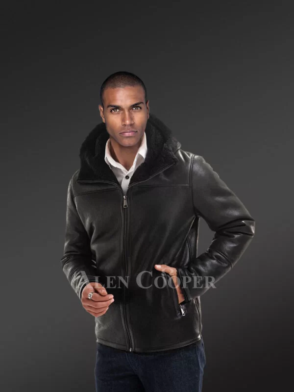 Real Stylish Shearling Jackets for Mens in Black
