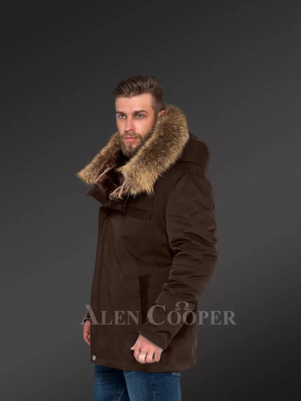 Time for Men to Reinvent Themselves with Hybrid Coffee Finn Raccoon Fur Parka Convertibles - Image 4