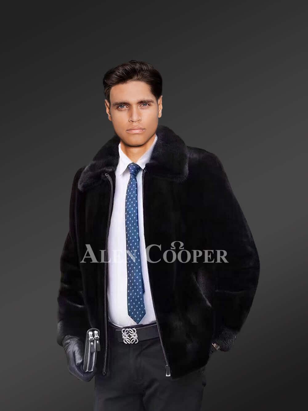 Mens mink fur coat and jacket