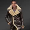 Long sheepskin coat men