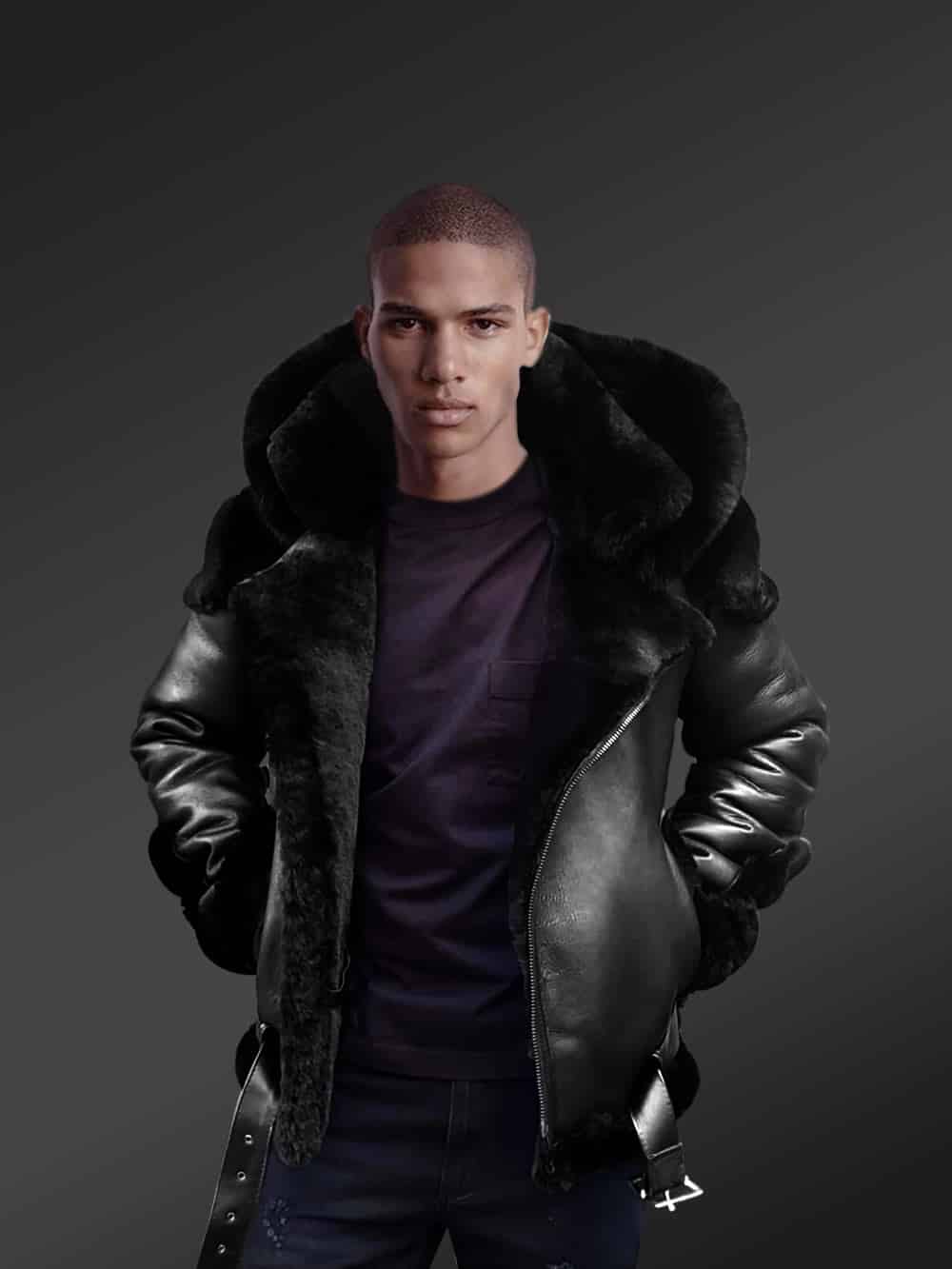 Sheepskin Shearling Biker Jacket