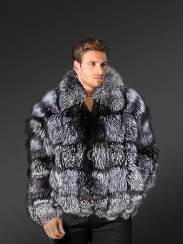 Mens Silver Fox Fur Coat – Classy And Comfortable - Image 2