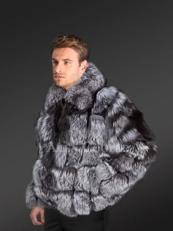 Mens Silver Fox Fur Coat – Classy And Comfortable - Image 3